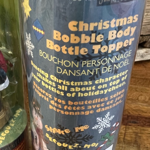 Wine bottle toppers. Snowman Santa Old Country/folk look. NIB. NWT - Picture 2 of 6